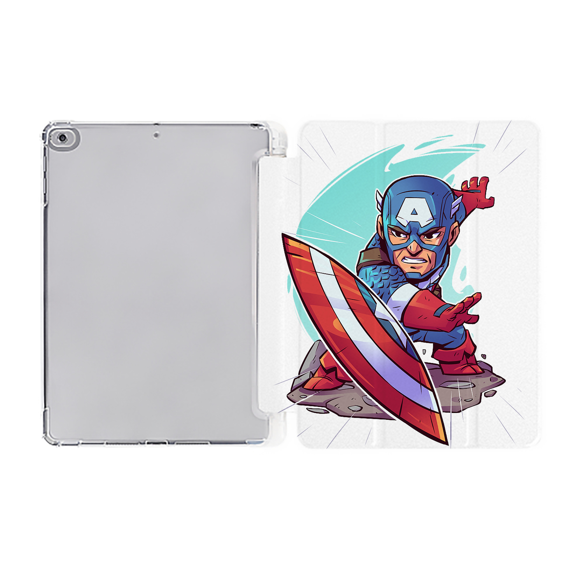 （画像用） アベンジャーズ The Avengers IPad ケース ペン収納付き 三つ折りスタンド PUレザー×シリコン 対応機種9.5/10.5/10.9インチ